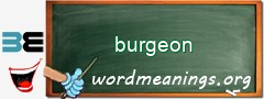 WordMeaning blackboard for burgeon